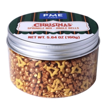 Christmas Sprinkles - Gold Jingle Bells
